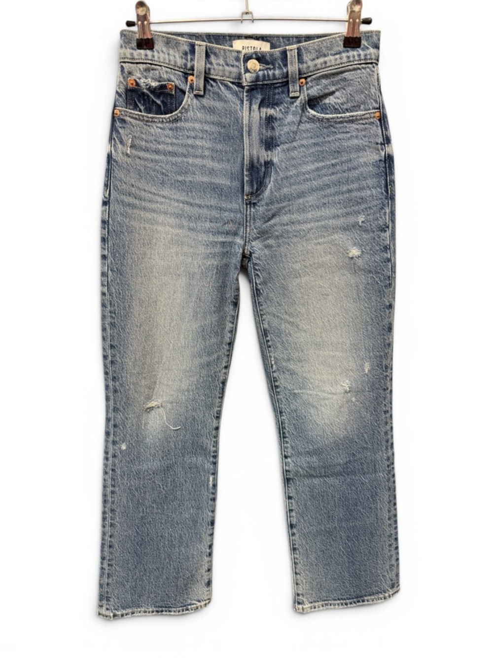 Pistola Straight Leg Distressed Jeans size 25